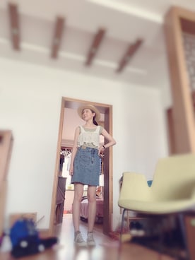 「STYLENANDA（スタイルナンダ）のアイテム（キャミソール）」を使った、Rina🍒さん（レディース・170cm）の秋コーディネート
