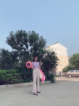 「LILY BROWN（リリーブラウン）のアイテム（その他シューズ）」を使った、Rina🍒さん（レディース・170cm）の秋コーディネート