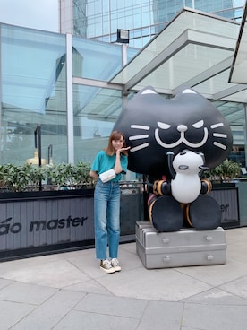 「Levis BLACK（リーバイスブラック）のアイテム」を使った、Rina🍒さん（レディース・170cm）の春コーディネート