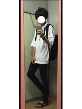 「URBAN RESEARCH（アーバンリサーチ）のアイテム（サンダル）」を使った、キクツニさん（メンズ・178cm）の夏コーディネート