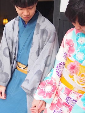 「花見」｜「アイテム（浴衣）」を使った、夢錦京都本店さん（レディース・158cm）の春コーディネート