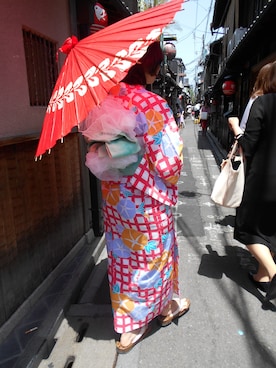 「和傘」｜夢錦京都本店さん（レディース・158cm）の夏コーディネート