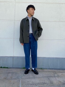 「EN ROUTE（アンルート）のアイテム（Tシャツ/カットソー）」を使った、012347ytさん（メンズ・170cm）の秋コーディネート