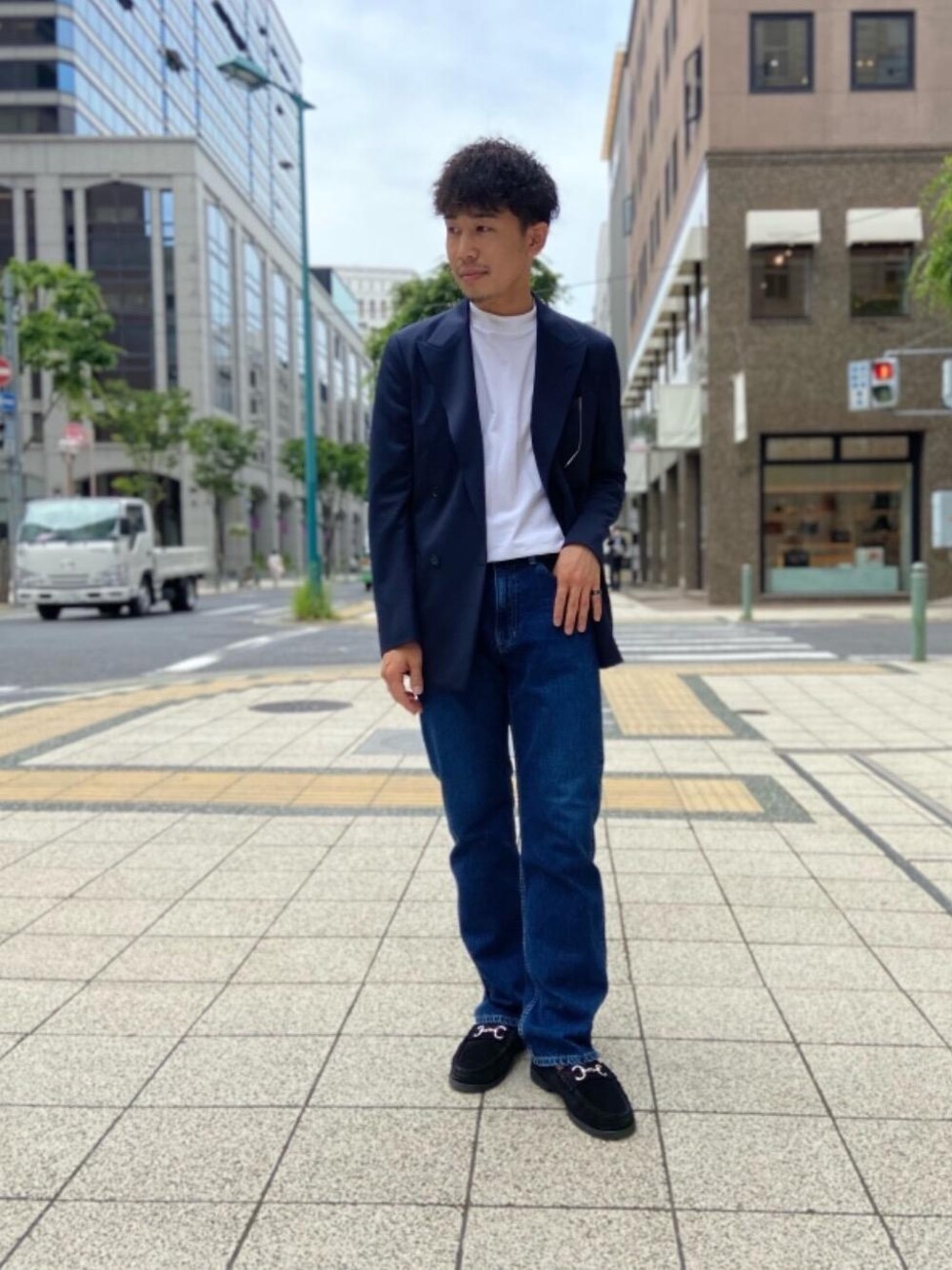 美品✨ユナイテッドアローズ　ジャージー ピンチェック W4B ジャケット 44 UNITED ARROWS（ユナイテッドアローズ）の「＜UNITED ARROWS