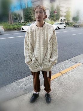 「Rohw master product（ロウマスタープロダクト）のアイテム」を使った、kmさん（メンズ・174cm）の秋コーディネート