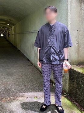 「OLIVER PEOPLES（オリバーピープルズ）の505（メガネ）」を使った、Seppさん（メンズ・173cm）の夏コーディネート