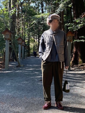 「Yohji Yamamoto（ヨウジヤマモト）のアイテム（スラックス）」を使った、Seppさん（メンズ・173cm）の冬コーディネート
