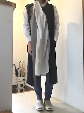 「スプリングSENSEOFPLACE」｜「アイテム（シャツワンピース）」を使った、naocoさん（レディース・155cm）の春コーディネート