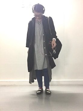 「仕事着」｜「アイテム（シャツワンピース）」を使った、naocoさん（レディース・155cm）の夏コーディネート