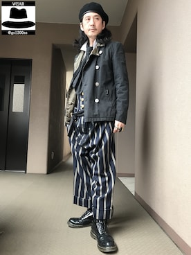 「666（シックスシックスシックス）のアイテム（帽子）」を使った、Yasunishi69さん（メンズ・168cm）の春コーディネート