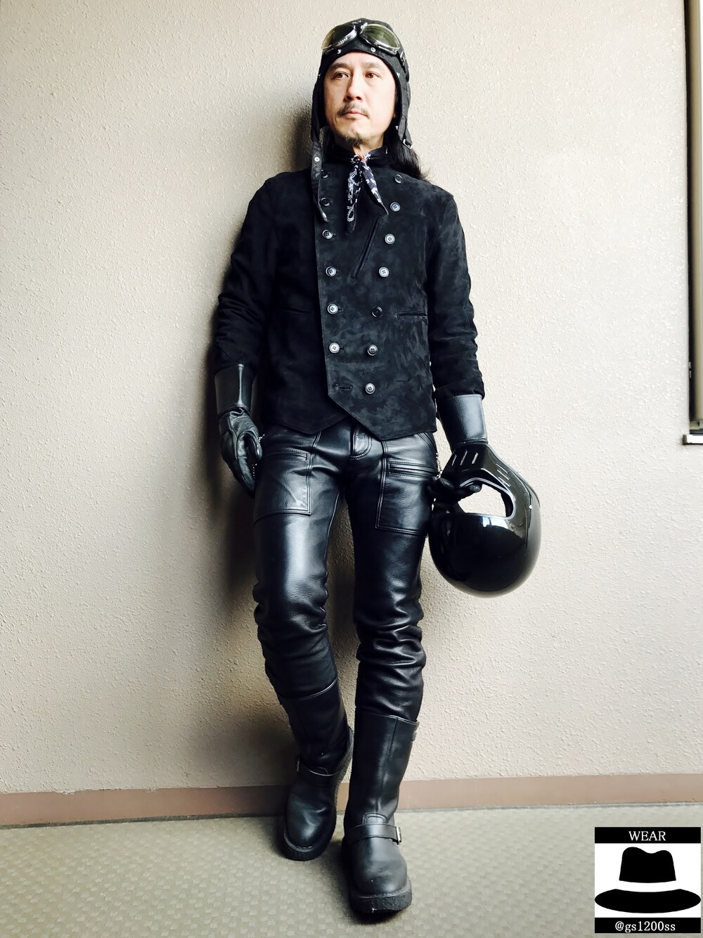 Yasunishi69｜NOMA t.d.のライダースジャケットを使ったコーディネート