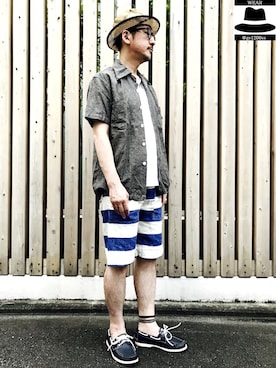 「A Reincarnation key（ア リンカーネイション キー）のアイテム」を使った、Yasunishi69さん（メンズ・168cm）の夏コーディネート