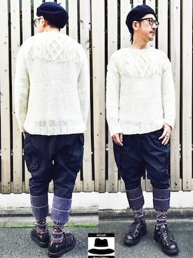「SASQUATCHfabrix.（サスクワァッチファブリックス）のアイテム」を使った、YasushiImanishiさん（メンズ・168cm）の冬コーディネート