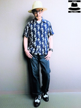 「J&M Davidson（ジェイアンドエムデヴィッドソン）のアイテム（バングル/リストバンド）」を使った、YasushiImanishiさん（メンズ・168cm）の夏コーディネート