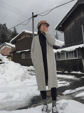 「CONVERSE（コンバース）のconverse（コンバース） ALL STAR OX（オールスターOX）（スニーカー）」を使った、アーミンさん（レディース・167cm）の冬コーディネート