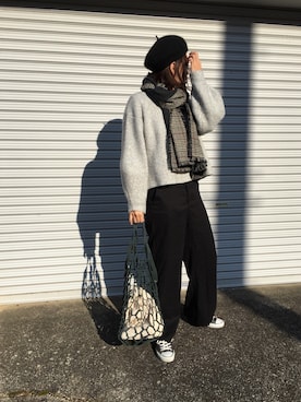 「CONVERSE（コンバース）のconverse（コンバース） ALL STAR OX（オールスターOX）（スニーカー）」を使った、アーミンさん（レディース・167cm）の冬コーディネート