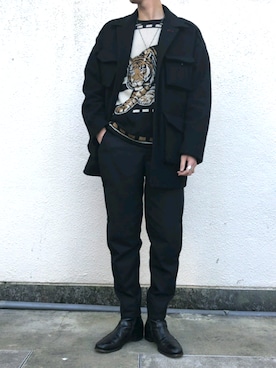 「SYU.HOMME/FEMM（シュウ）のアイテム（ジャケット/アウター）」を使った、taiki さん（メンズ・182cm）の冬コーディネート