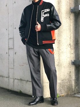 「FLAGSTUFF（フラグスタフ）のアイテム（ジャケット/アウター）」を使った、taiki さん（メンズ・182cm）の春コーディネート