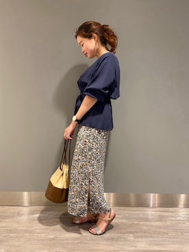 ルクールブラン錦糸町テルミナ店スタッフさん(レディース・152cm)の夏コーディネート