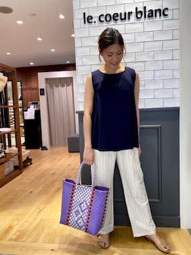 ルクールブラン錦糸町テルミナ店スタッフさん(レディース・166cm)の夏コーディネート