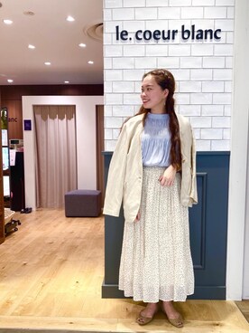 ルクールブラン錦糸町テルミナ店スタッフさん(レディース・152cm)の夏コーディネート