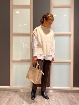 「ネイル」｜ルクールブラン錦糸町テルミナ店スタッフさん（レディース・152cm）の秋コーディネート