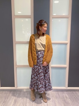 ルクールブラン錦糸町テルミナ店スタッフさん（レディース・167cm）の秋コーディネート