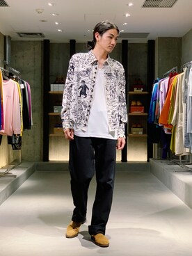 「TUKI（ツキ）のアイテム」を使った、Kento Atsushiさん（メンズ・180cm）の夏コーディネート
