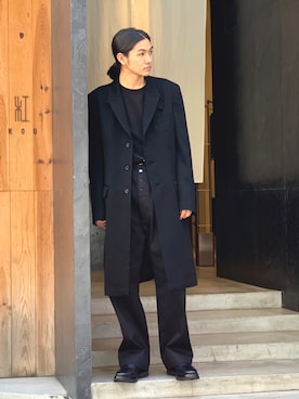 「Yohji Yamamoto（ヨウジヤマモト）のアイテム（ジャケット/アウター）」を使った、Kento Atsushiさん（メンズ・180cm）の夏コーディネート