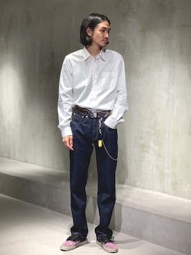 「Sans limite（サンリミット）のアイテム」を使った、Kento Atsushiさん（メンズ・180cm）の秋コーディネート