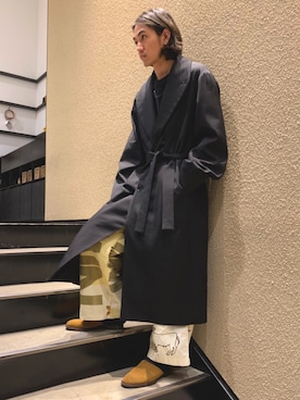 「LEMAIRE（ルメール）のアイテム（ジャケット/アウター）」を使った、Kento Atsushiさん（メンズ・180cm）の秋コーディネート