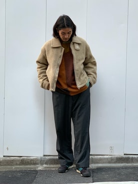 「yoke」｜「アイテム（ジャケット/アウター）」を使った、Kento Atsushiさん（メンズ・180cm）の冬コーディネート