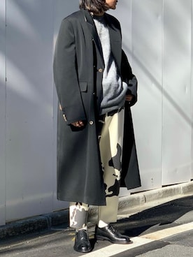 「SUNSEA（サンシー）のアイテム（ジャケット/アウター）」を使った、Kento Atsushiさん（メンズ・180cm）の冬コーディネート