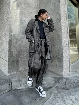 「Midorikawa（ミドリカワ）のアイテム」を使った、Kento Atsushiさん（メンズ・180cm）の冬コーディネート