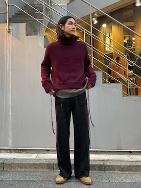 「Midorikawa（ミドリカワ）のアイテム」を使った、Kento Atsushiさん（メンズ・180cm）の冬コーディネート