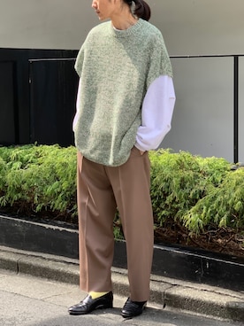 「SHINYAKOZUKA（シンヤコヅカ）のアイテム（トップス）」を使った、Kento Atsushiさん（メンズ・180cm）の春コーディネート