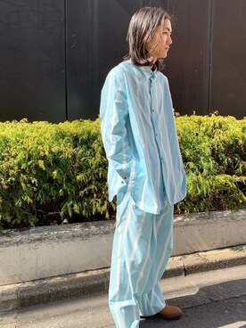「SHINYAKOZUKA（シンヤコヅカ）のアイテム（トップス）」を使った、Kento Atsushiさん（メンズ・180cm）の春コーディネート