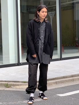 「Sans limite（サンリミット）のアイテム」を使った、Kento Atsushiさん（メンズ・180cm）の春コーディネート