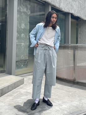 「Sans limite（サンリミット）のアイテム」を使った、Kento Atsushiさん（メンズ・180cm）の春コーディネート