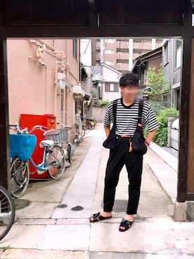 「MUJI」｜「アイテム（財布/小物）」を使った、taTsuyaさん（メンズ・170cm）の夏コーディネート