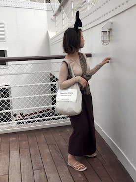 「ラップスカート」｜「アイテム（財布/小物）」を使った、mkさん（レディース・148cm）の秋コーディネート