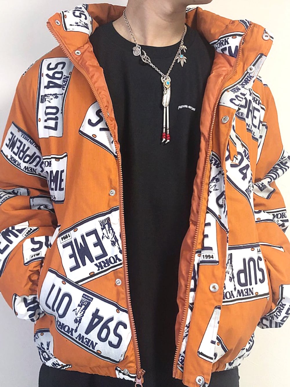 Supreme のダウンジャケット/コート（オレンジ系）を使った人気