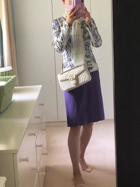 「VERSACE（ヴェルサーチ）のアイテム（ジャケット/アウター）」を使った、angela778さん（レディース・165cm）の秋コーディネート