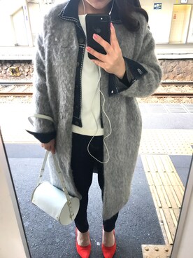 「UNIQLO（ユニクロ）のWOMEN ウルトラストレッチジーンズ（デニムパンツ）」を使った、Ｙさん（レディース・154cm）の冬コーディネート