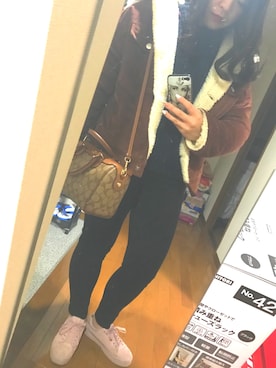 「LAULEN（ローレン）のアイテム（その他アウター）」を使った、Ｙさん（レディース・154cm）の冬コーディネート