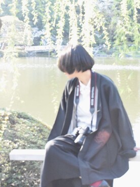 「赤い靴下」｜「アイテム（その他アウター）」を使った、無垢さん（レディース・155cm）の春コーディネート