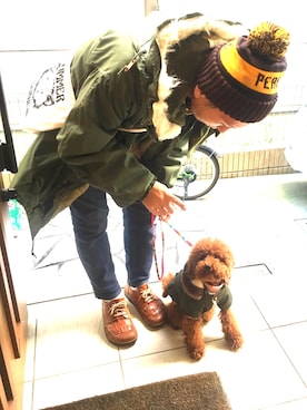 「さんぽ」｜「アイテム（その他）」を使った、Coffyさん（メンズ・170cm）の冬コーディネート