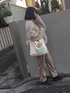「FUN（ファン）のアイテム（ブルゾン）」を使った、みゆをさん（レディース・162cm）の冬コーディネート