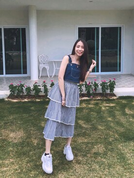 「Guess（ゲス）のアイテム（腕時計）」を使った、 Fa Patさん（レディース・158cm）の秋コーディネート