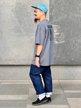 「JOURNAL STANDARD relume（ジャーナルスタンダード　レリューム）のアイテム（帽子）」を使った、Bamba Paripariさん（メンズ・168cm）の夏コーディネート